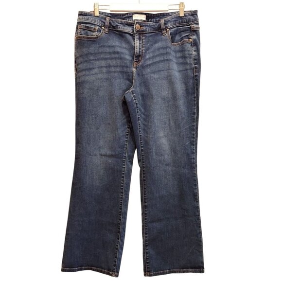 Lane Bryant Womens Size 18 37x30 Flex Magic Waist Mid Rise Straight Denim Jeans - Picture 1 of 15